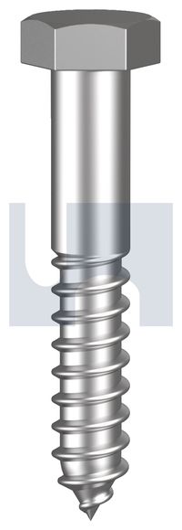 COACH SCREW HEX HEAD SS 316 M16 X 100MM 